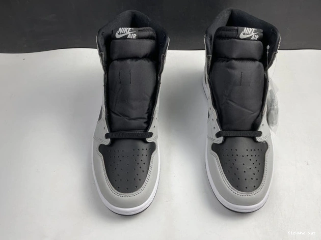 Air 1 High Jordan White Grey Black Smoke Retro Light 555088-035 0812